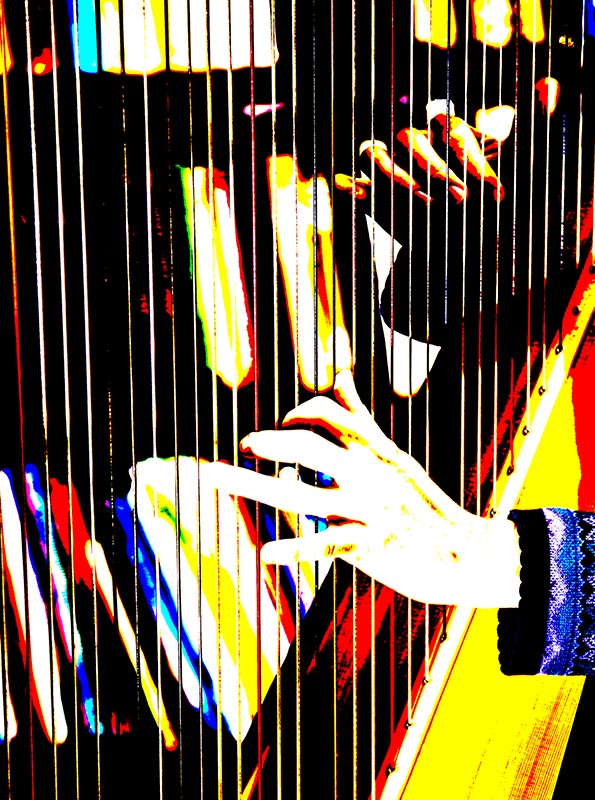 ATIVIVE  playing the harp
